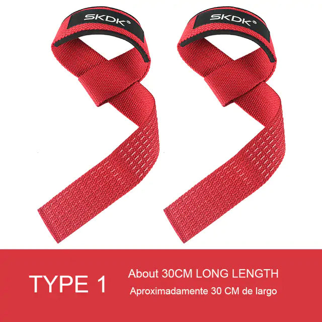 red lifting straps for the gym and working out