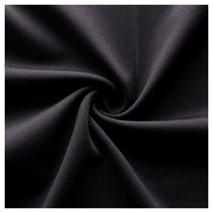 close up of material for Men's black compression tee for the gym